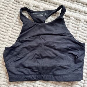Outdoor Voices Black High-Neck Racerback Sports Bra